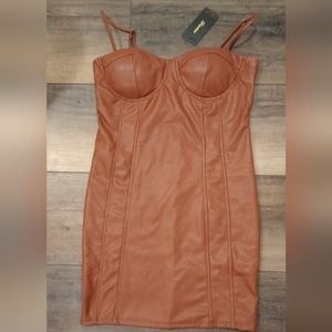 Shinestar Vegan Leather Dress